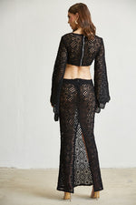 CROCHET CUTOUT MAXI DRESS