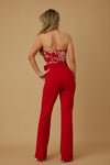 SWEETHEAT NECK LINE SWIRL JUMPSUIT