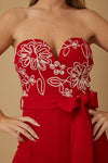 SWEETHEAT NECK LINE SWIRL JUMPSUIT