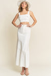 WASHED DENIM TANKIE WITH MERMAID MAXI SKIRT SET