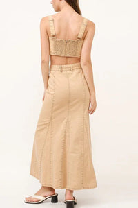 Washed Denim Tank & Mermaid Maxi Skirt Set PRIVILEGE