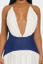 Contemporary Corset Halter Dress