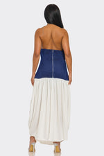Contemporary Corset Halter Dress