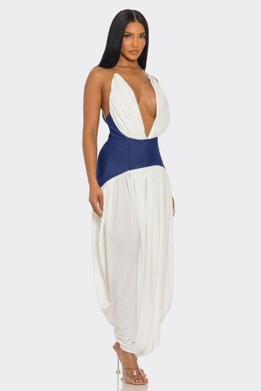 Contemporary Corset Halter Dress