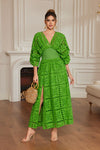 EYELET MAXI DRESS