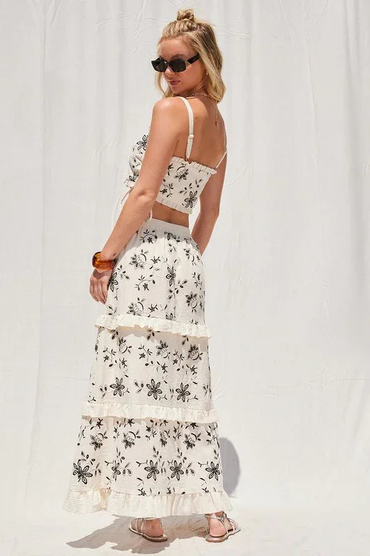 Embroidery Top And Skirt Set PRIVILEGE