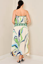 2PC SATIN SILKY TOP WITH MAXI SKIRT