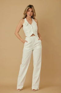 ROSE VEST WITH MATCHING LINEN PANT PRIVILEGE