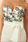 SWEETHEAT NECK LINE SWIRL JUMPSUIT