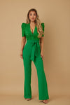 EMBRODERIY SHORT SLEEV LACE JUMPSUIT