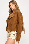 Frontier Moto Jacket - Western Lace Faux Suede