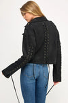 Frontier Moto Jacket - Western Lace Faux Suede
