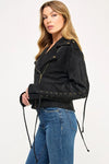 Frontier Moto Jacket - Western Lace Faux Suede