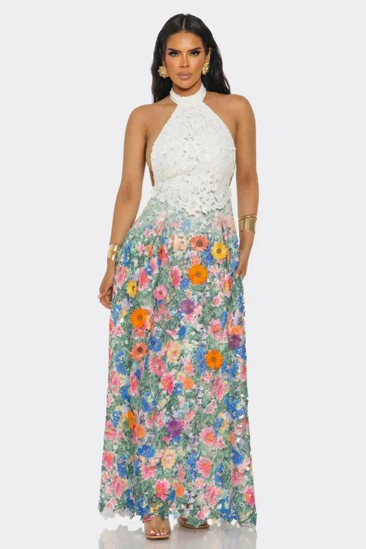 MULTI COLOR LAC MAXI DRESS PRIVILEGE