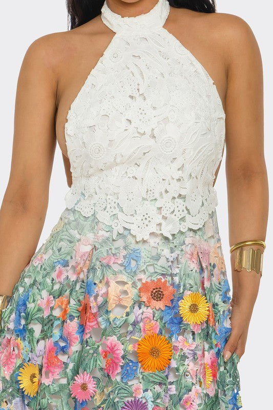 MULTI COLOR LAC MAXI DRESS