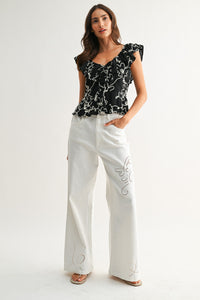 EMBROIDERY TOP