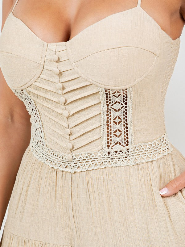 Corset super flare jumpsuit