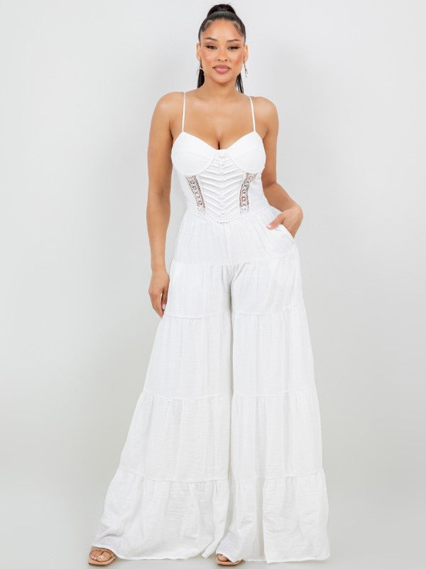 Corset super flare jumpsuit