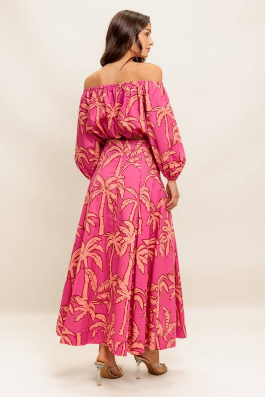 PALM TWO PIECE SKIRT SET