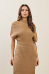 Asymmetric Sweater Midi Dress