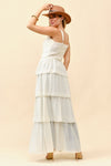 TIERED BOHO MAXI CORSET TOP DRESS