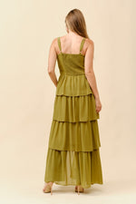 TIERED BOHO MAXI CORSET TOP DRESS