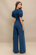 DENIM SUPER FLARE JUMPSUIT