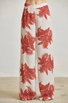 Autumn Leaf Print Blazer And Pant 2-pc PANT SUIT