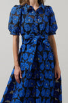EMBRODERIY Midnight Rose Aveline Collared Maxi Dress