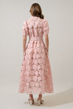 EMBRODERIY Midnight Rose Aveline Collared Maxi Dress