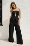 Strapless Jumpsuit With Embellished Buttons PRIVILEGE