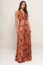 silky satin wine maxi open front maxi dress