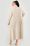 RUFFLE MINI SKIRT WITH LONG DUSTER 3 PC KNIT SET