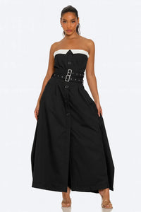 Chic Reinvented Trench Maxi Dress PRIVILEGE
