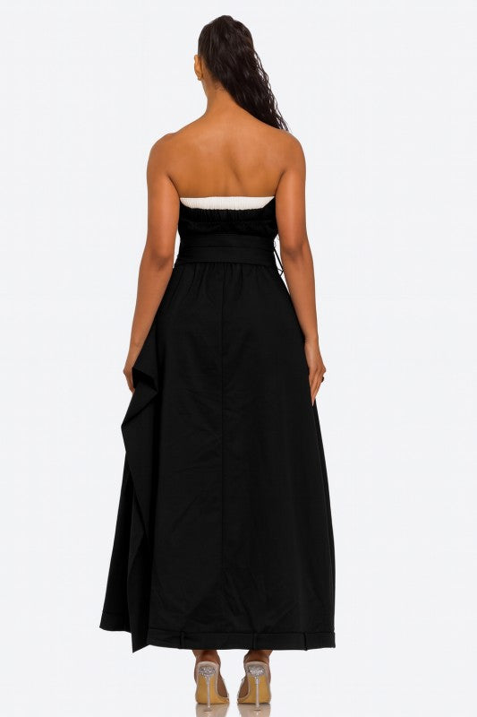 Chic Reinvented Trench Maxi Dress