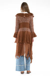 Prairie Drift Ruffle Knit Duster