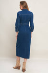 MIDI DENIM SLIT DRESS