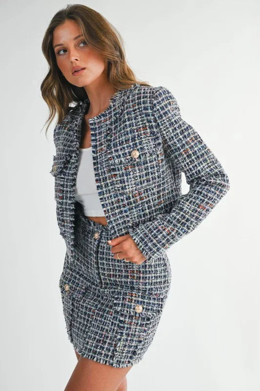 CHANEL INSPIRED MINI SKIRT SET
