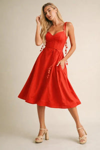 CORSET MIDI DRESS