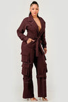 Cargo Pocket Belted Jumpsuit