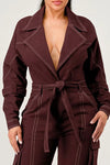 Cargo Pocket Belted Jumpsuit
