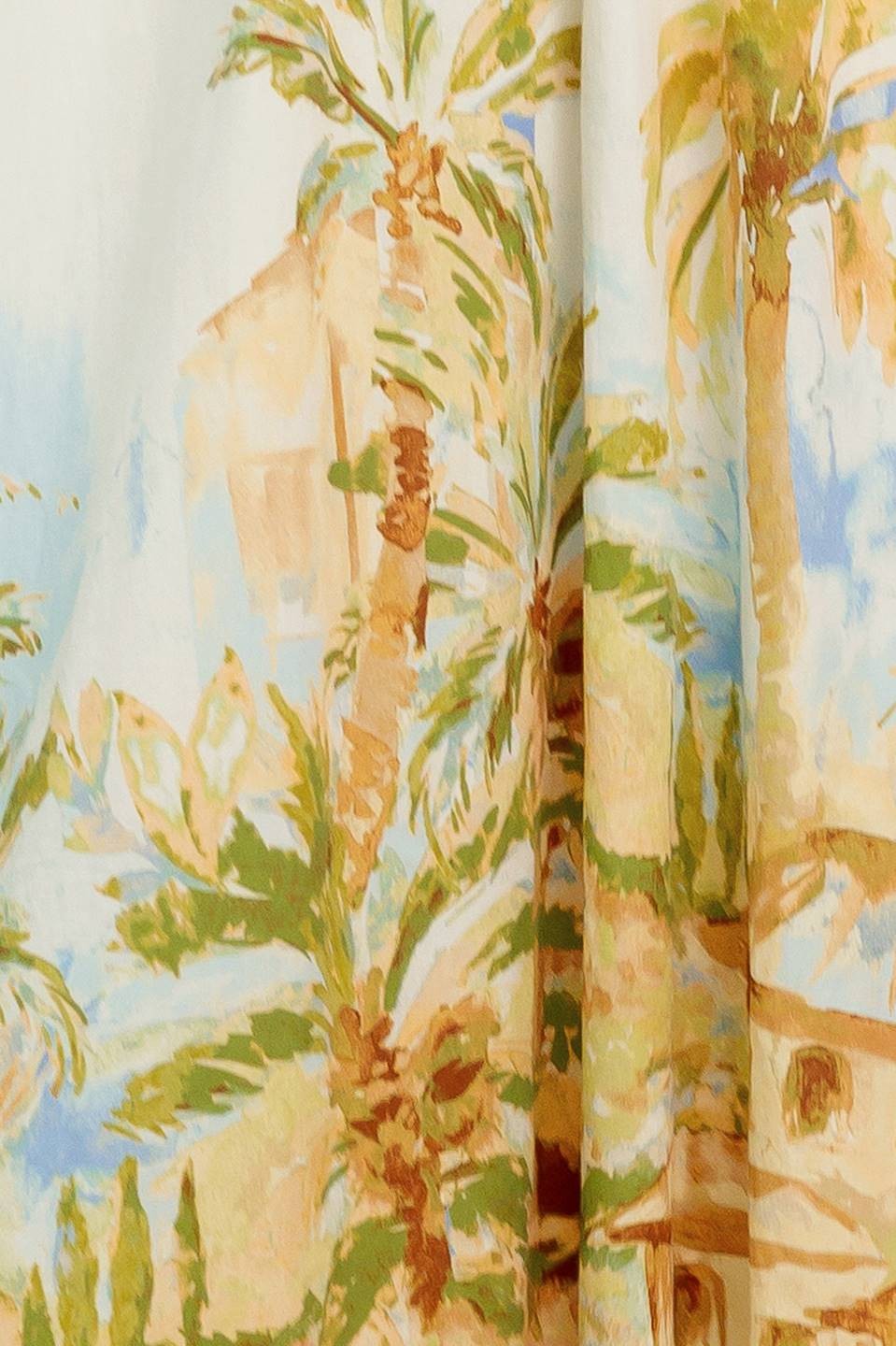 SHOULDER TIE HAWAII MAXI DRESS