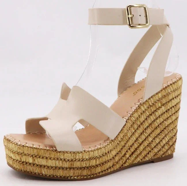 Ankle Strap Platform Wedge High Heel Sandal