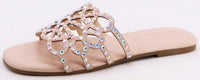 Rhinestone Embellished Flat Shoes