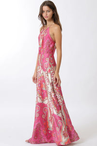 Halter Thin Adjustable Strap Maxi Dress