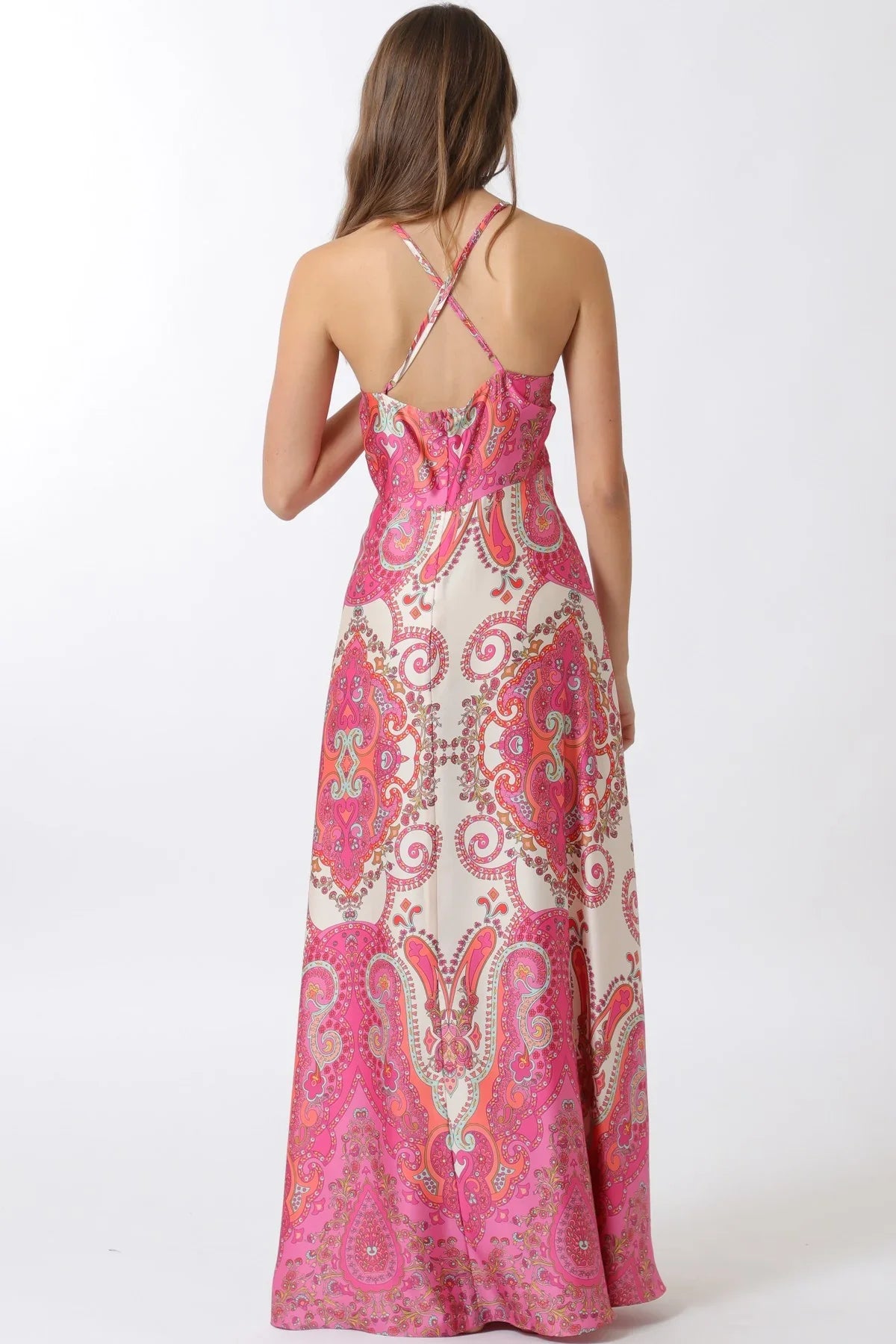Halter Thin Adjustable Strap Maxi Dress