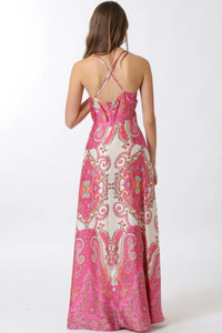 Halter Thin Adjustable Strap Maxi Dress