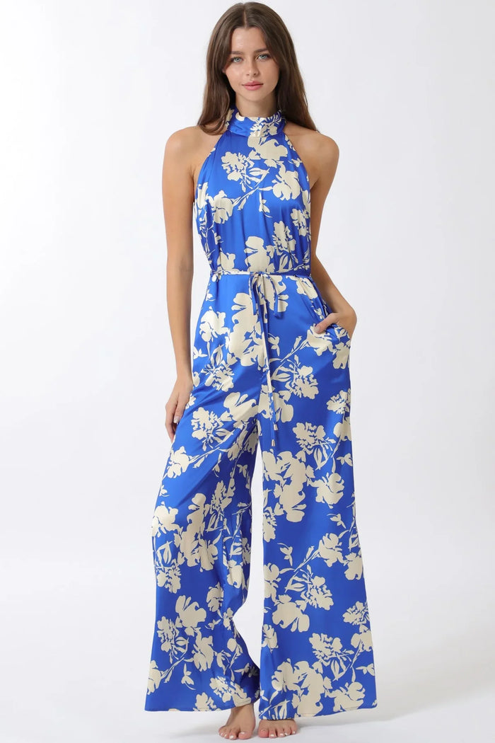 High Neck Band Jumpsuit
