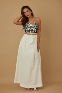 Swirl Loop Pattern Maxi Skirt Set