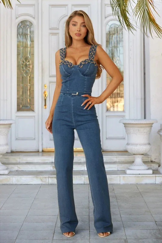Thick Loop Rope  Denim pant Chain Sets